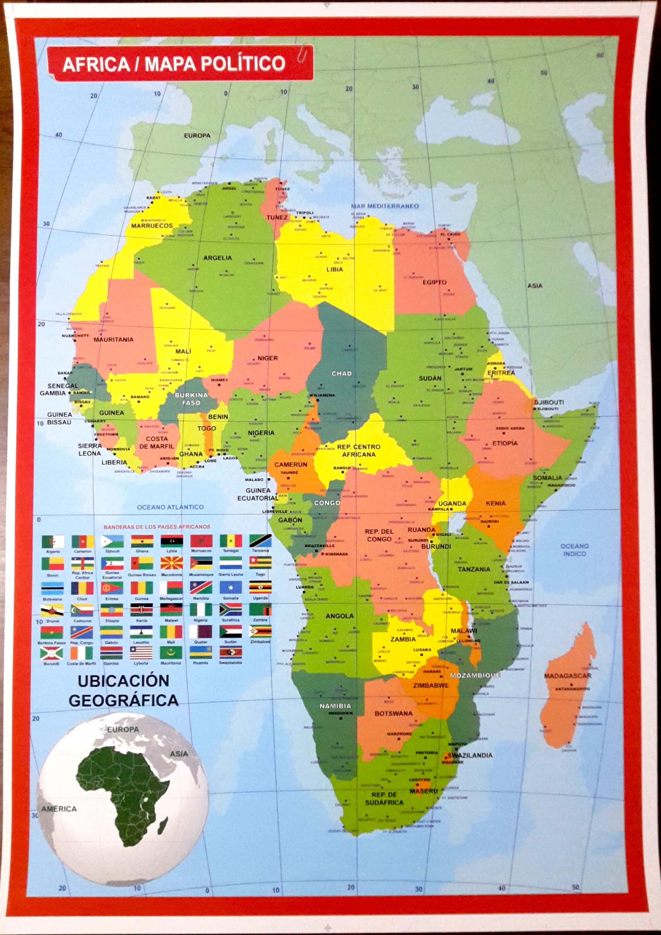 África Mapa Político Dpsoc1 Teducacion 1775