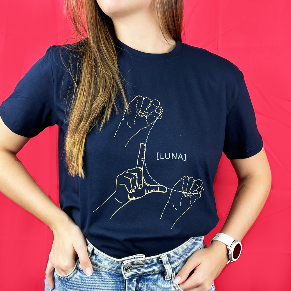 Imagen Camiseta Luna Lengua de Señas