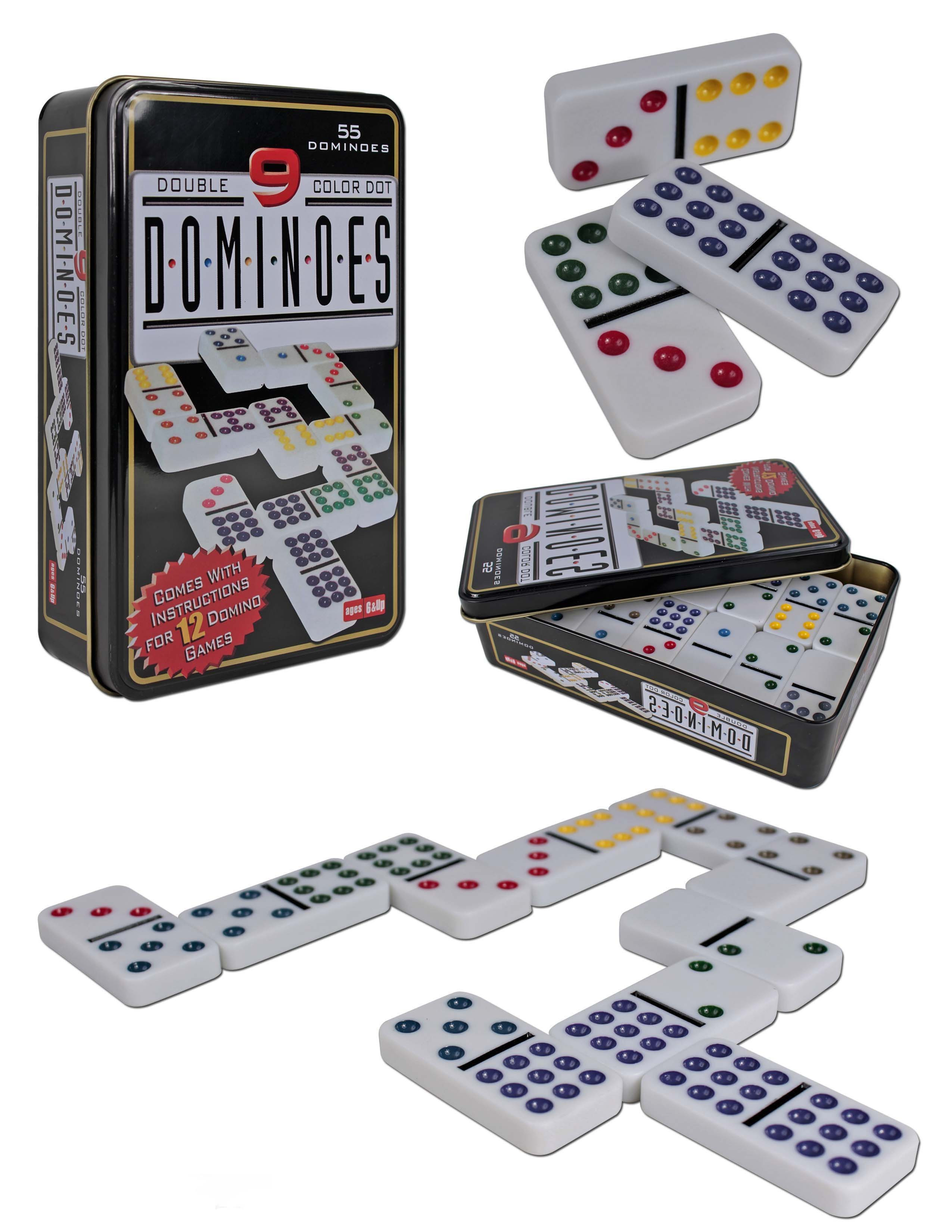Imagen Domino Doble 9 Colores Juego De Mesa 1