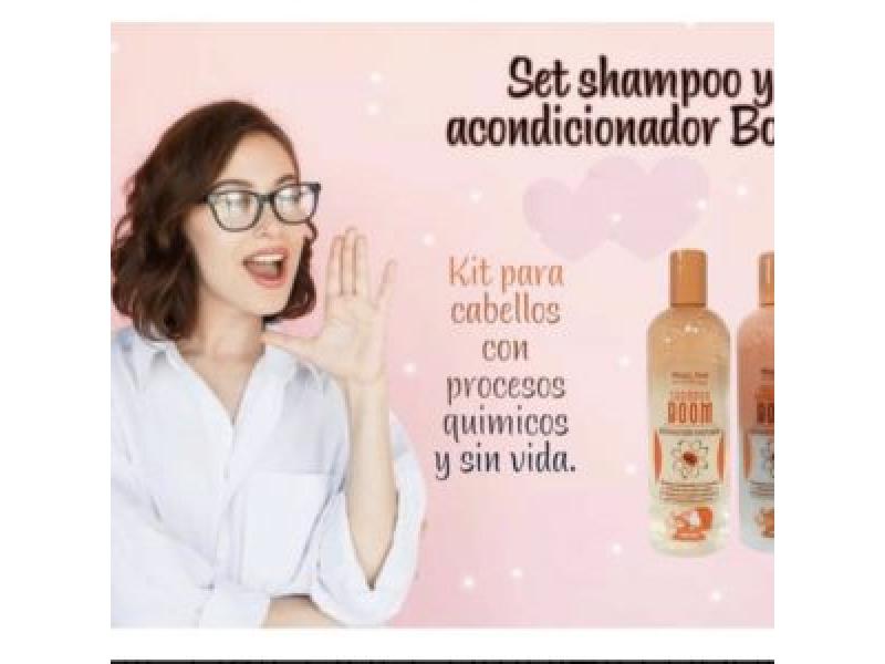 KIT SHAMPOO Y ACONDICIONADOR BOOM MAGIC HAIR: Shampoo y 