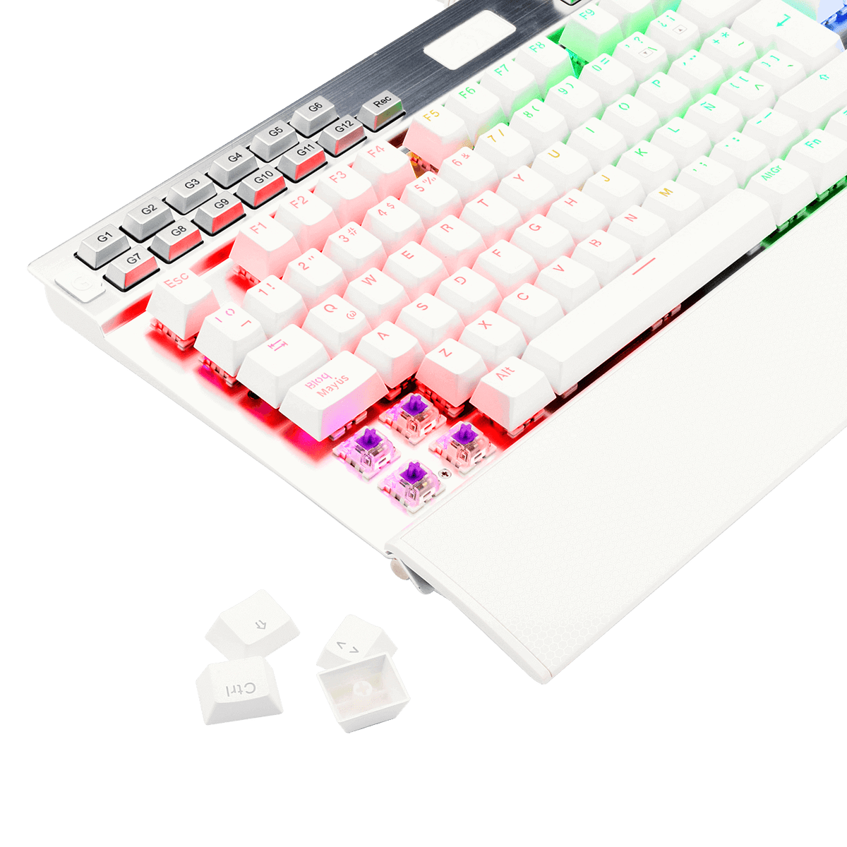 Redragon Teclado Gamer Mecanico Yama White K W Sp Lau Gamer Pc