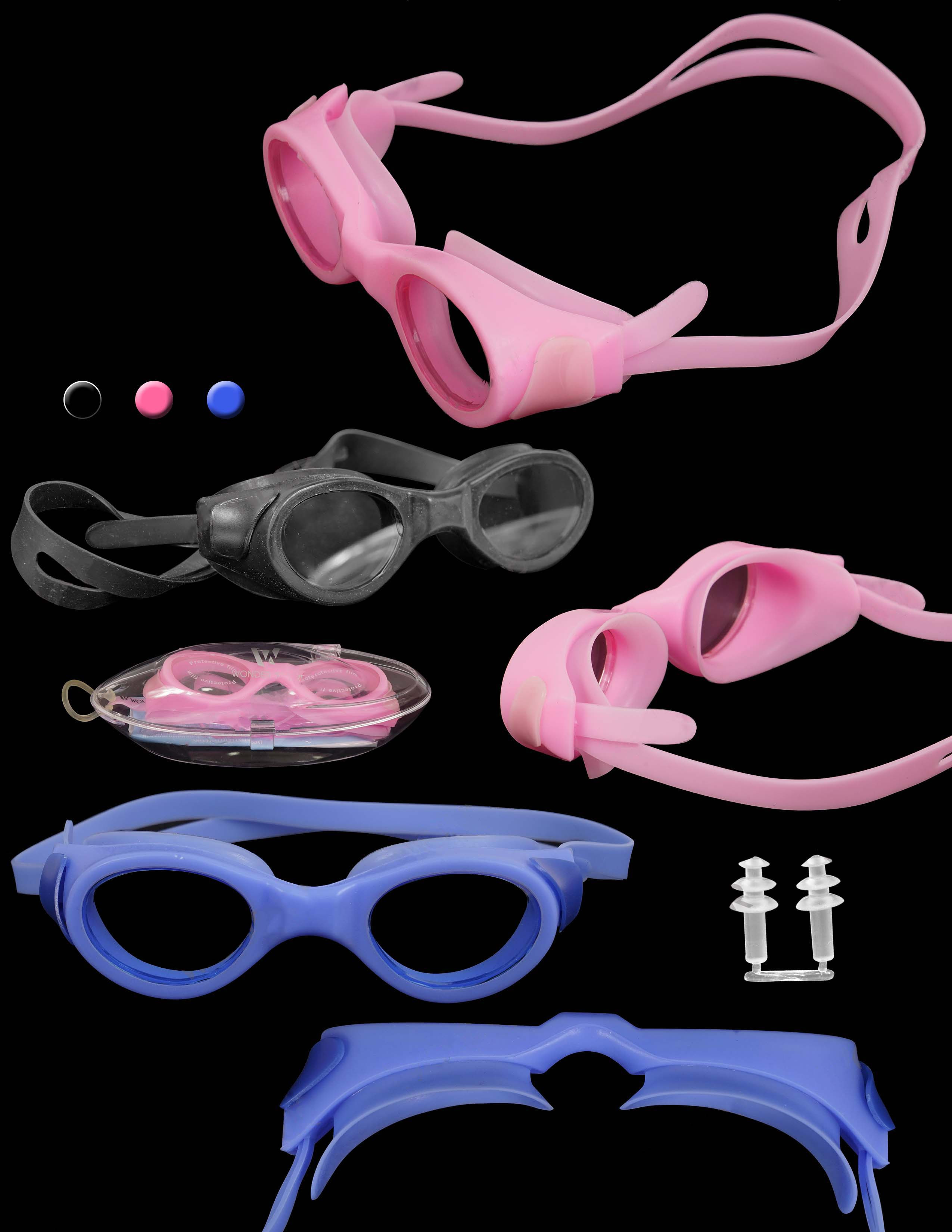 Imagen 2 Chalecos Salvavidas Gafas Para Natación Azul Y Rosa y  1