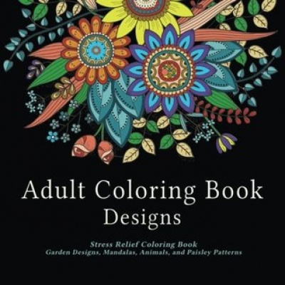 ImagenAdult coloring book designs: Stress relief coloring book: garden designs, mandalasm animals, and paisley patterns