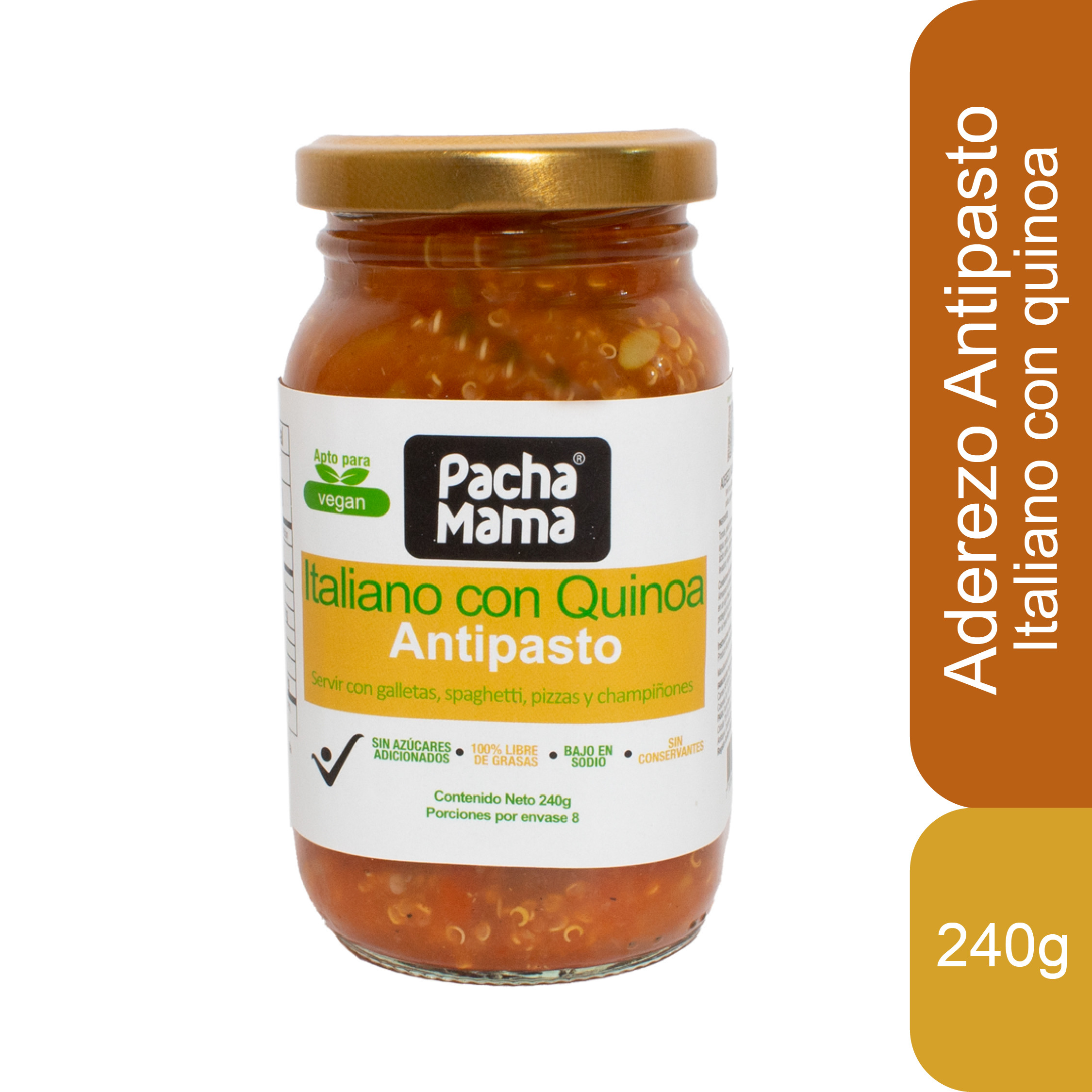 Imagen Antipasto Vegano Italiano con Quinoa | 240g | Sin Conservantes