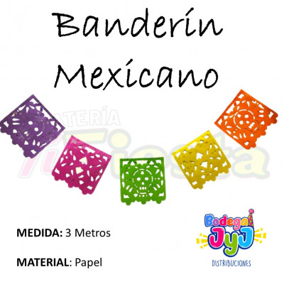 ImagenBanderín Mexicano Multicolor 