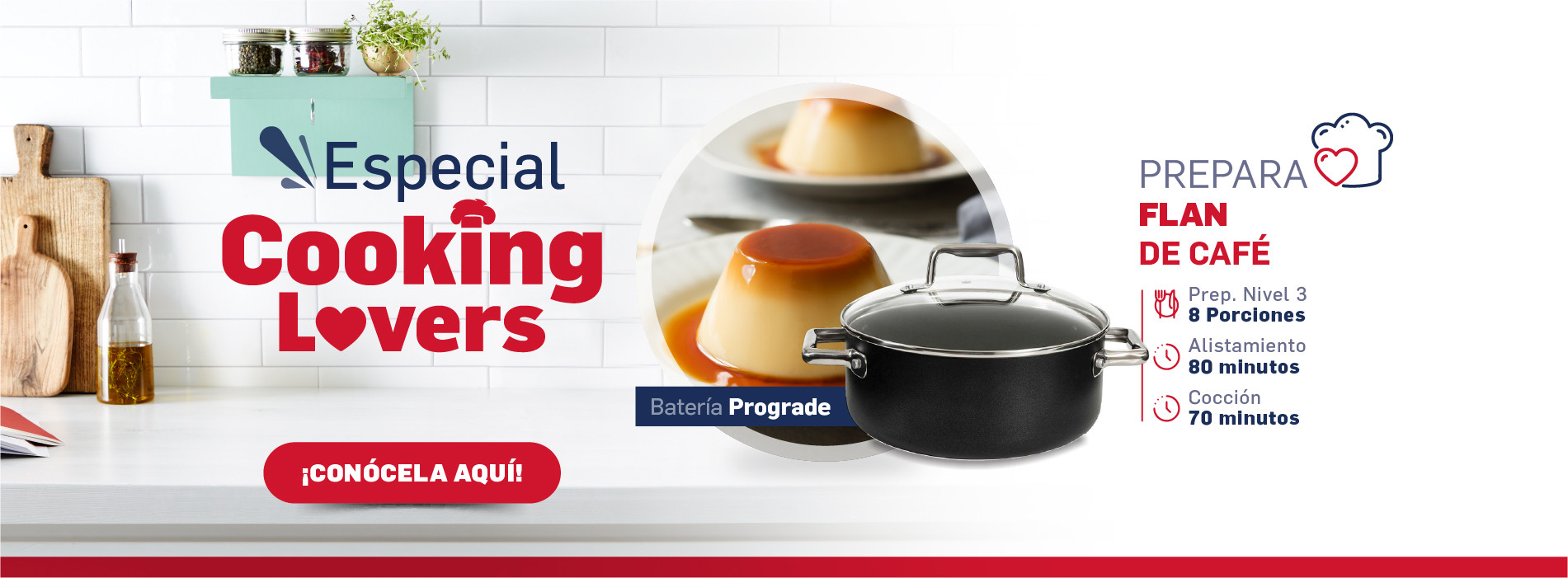 Cooking Lovers Banner Flan