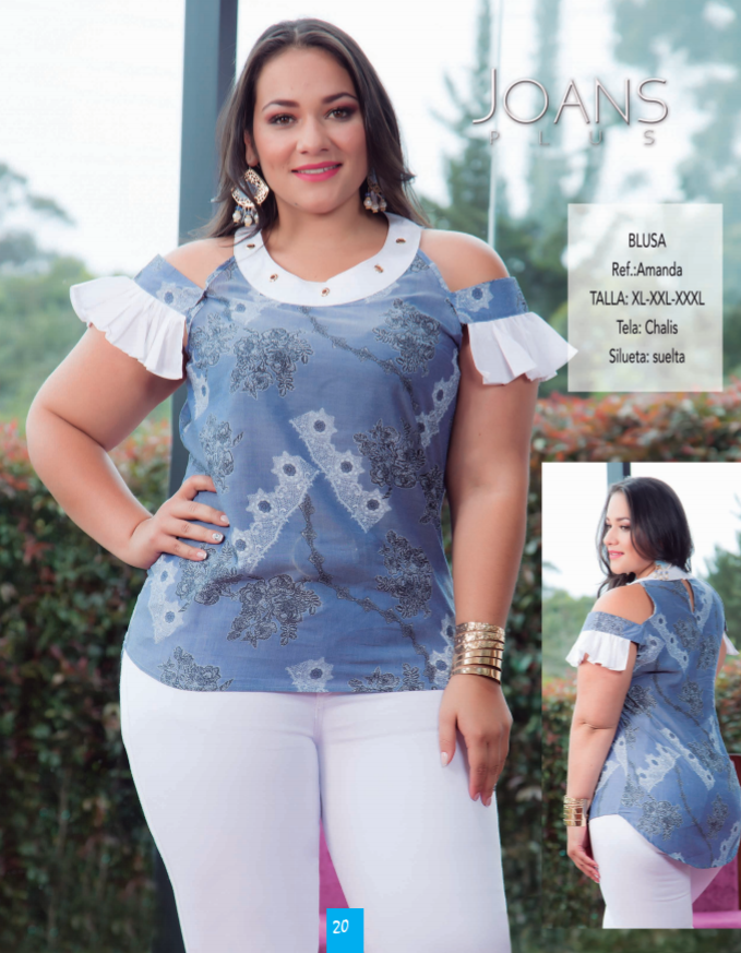 Blusas de Mujer Tallas Grandes: MARMARA481 Colombiamoda, basic