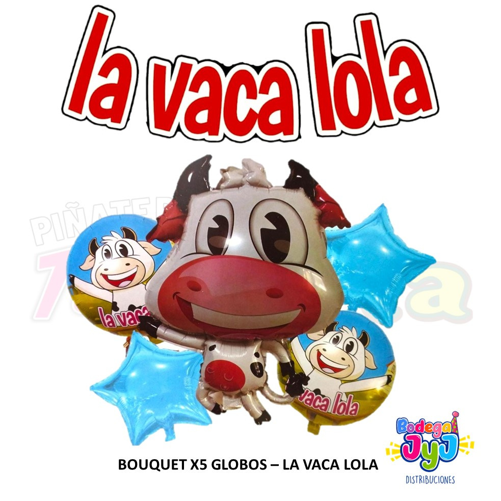 Imagen BOUQUET DE GLOBOS X5 PCS - LA VACA LOLA  1