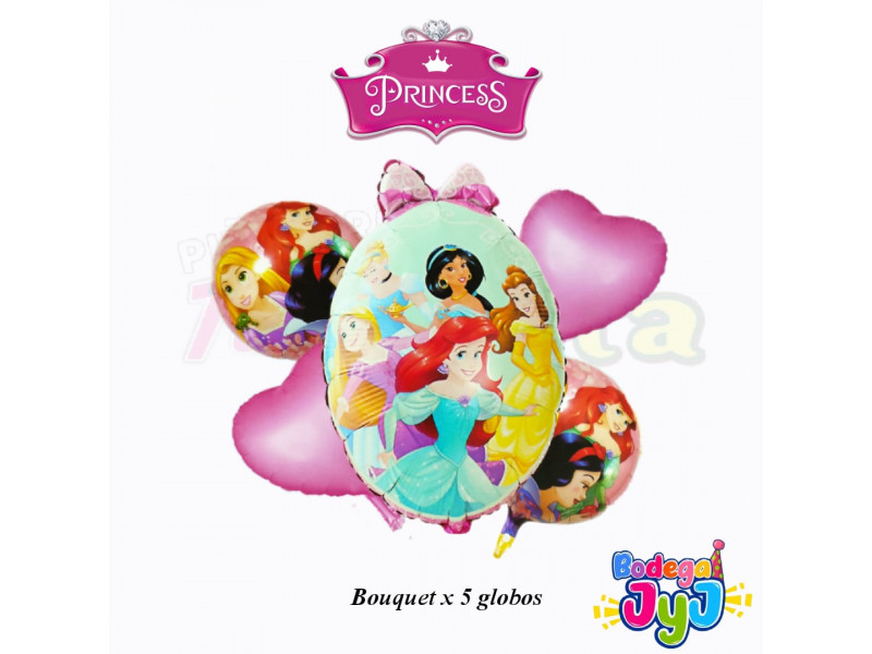 Globos de Foil CORAZÓN de 18 Princesas Disney