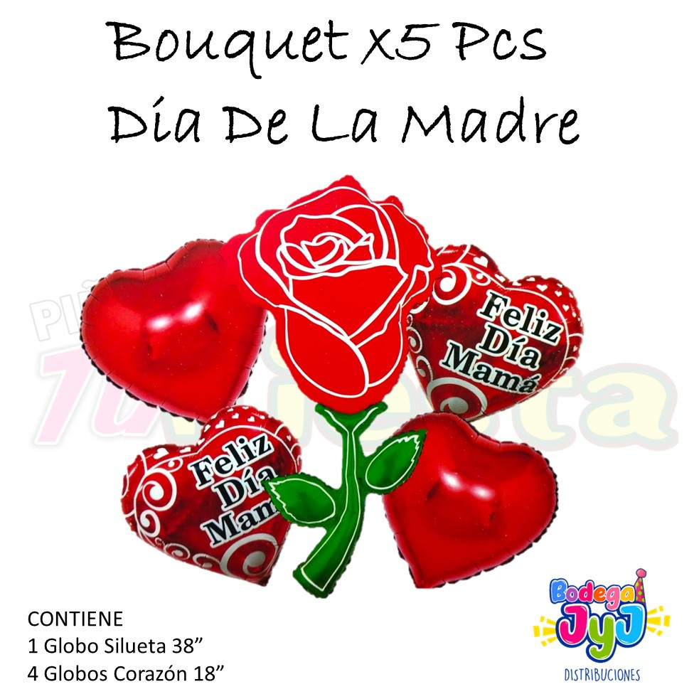 Imagen Bouquet x5 Pcs Rosa - Dia De La Madre  1