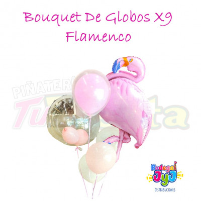 ImagenBouquet x9 Globos Flamenco 