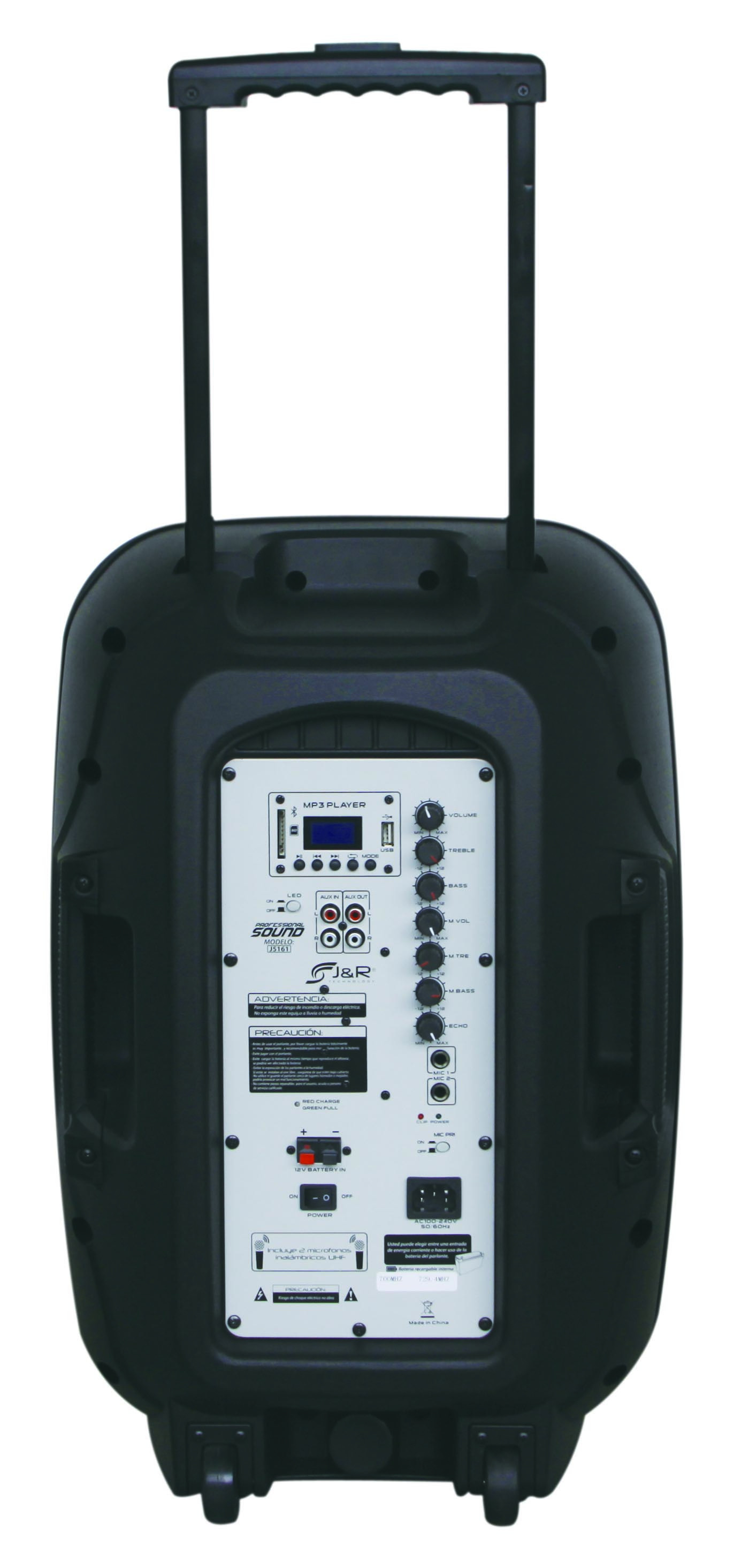 Imagen Cabina De Sonido 12 Activa Recargable 2000w J5161 Bluetooth 2