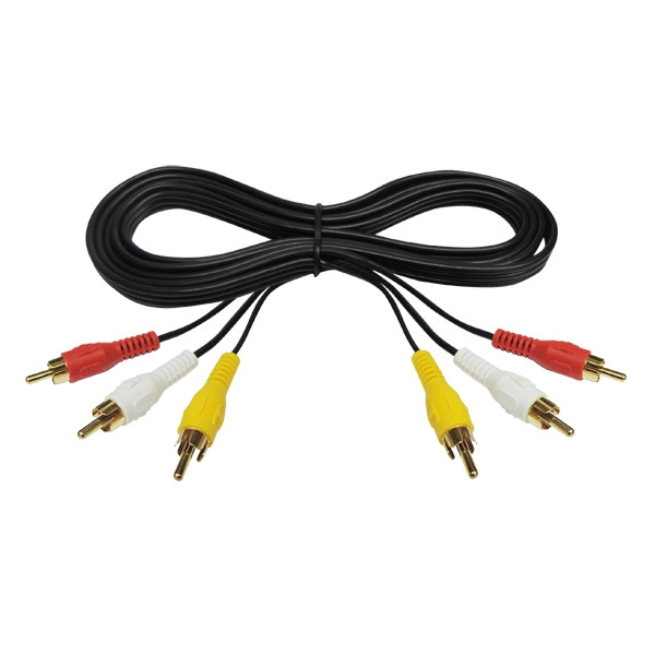 Imagen Cable 3X3 RCA Macho/Macho en 1.80 m 1