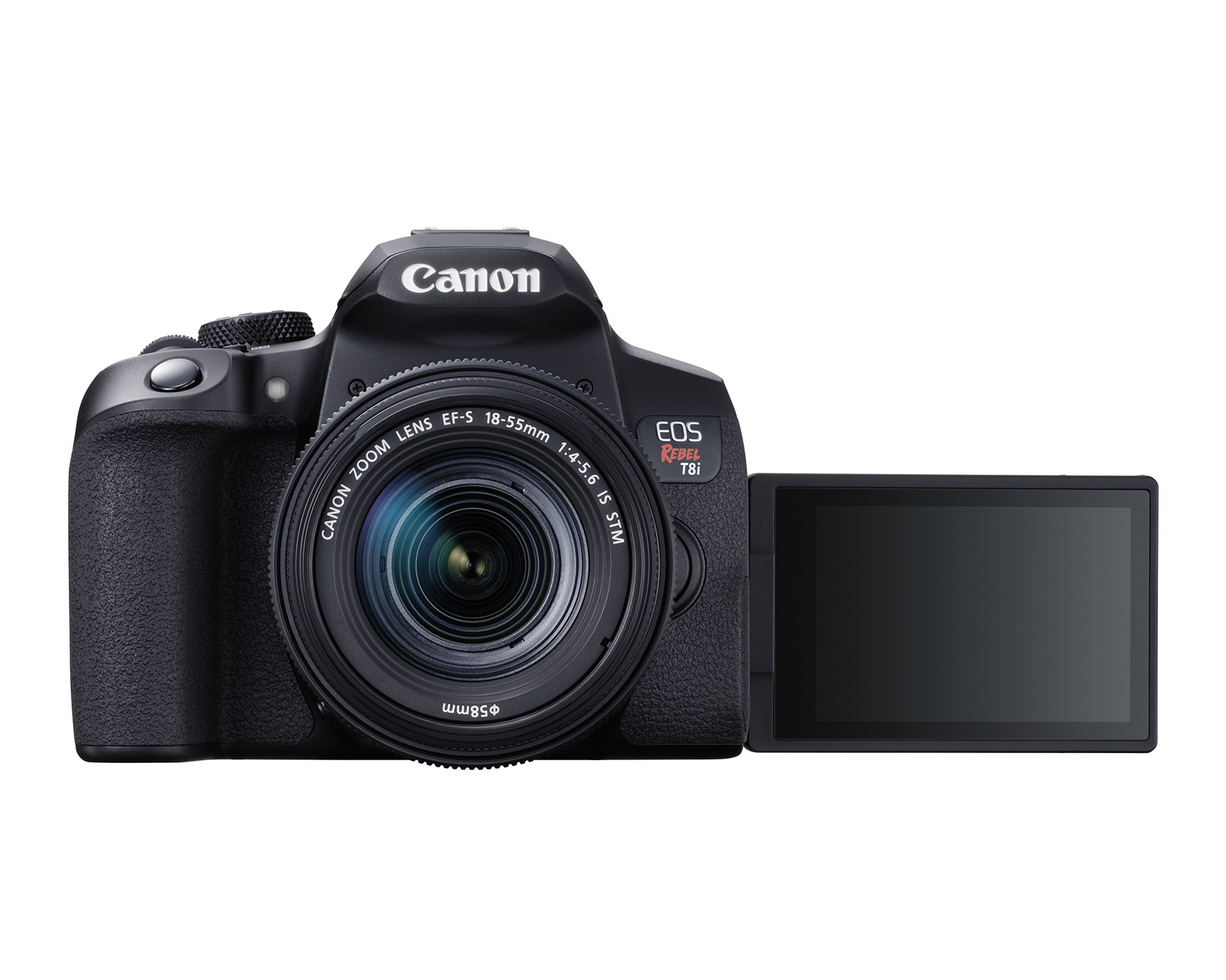 Imagen Cámara Reflex Canon EOS Rebel T8i + Lente EF-S 18–55mm f/4–5.6 IS STM 1