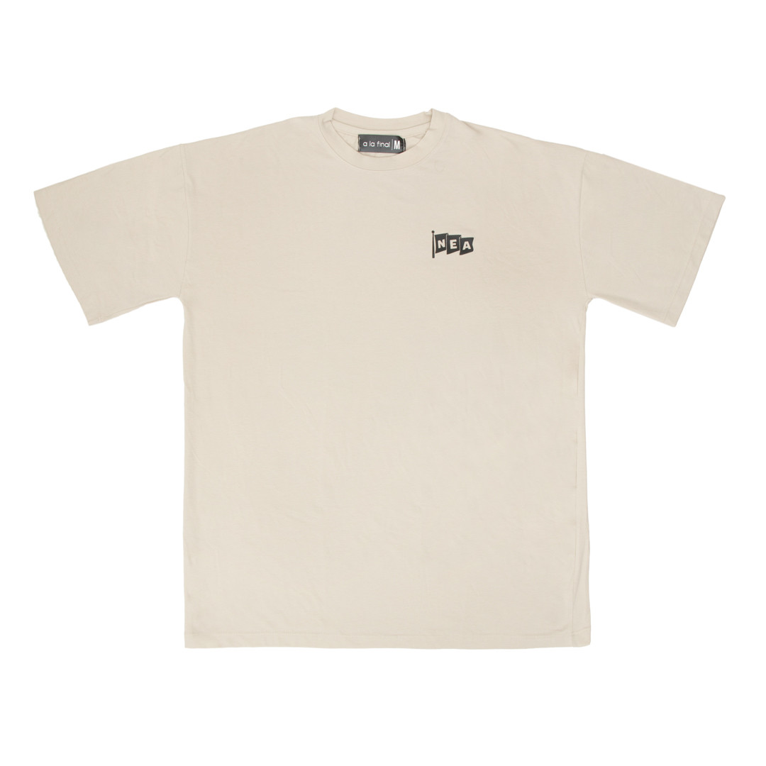 Imagen Camiseta beige oversize unisex Neas Crew 2