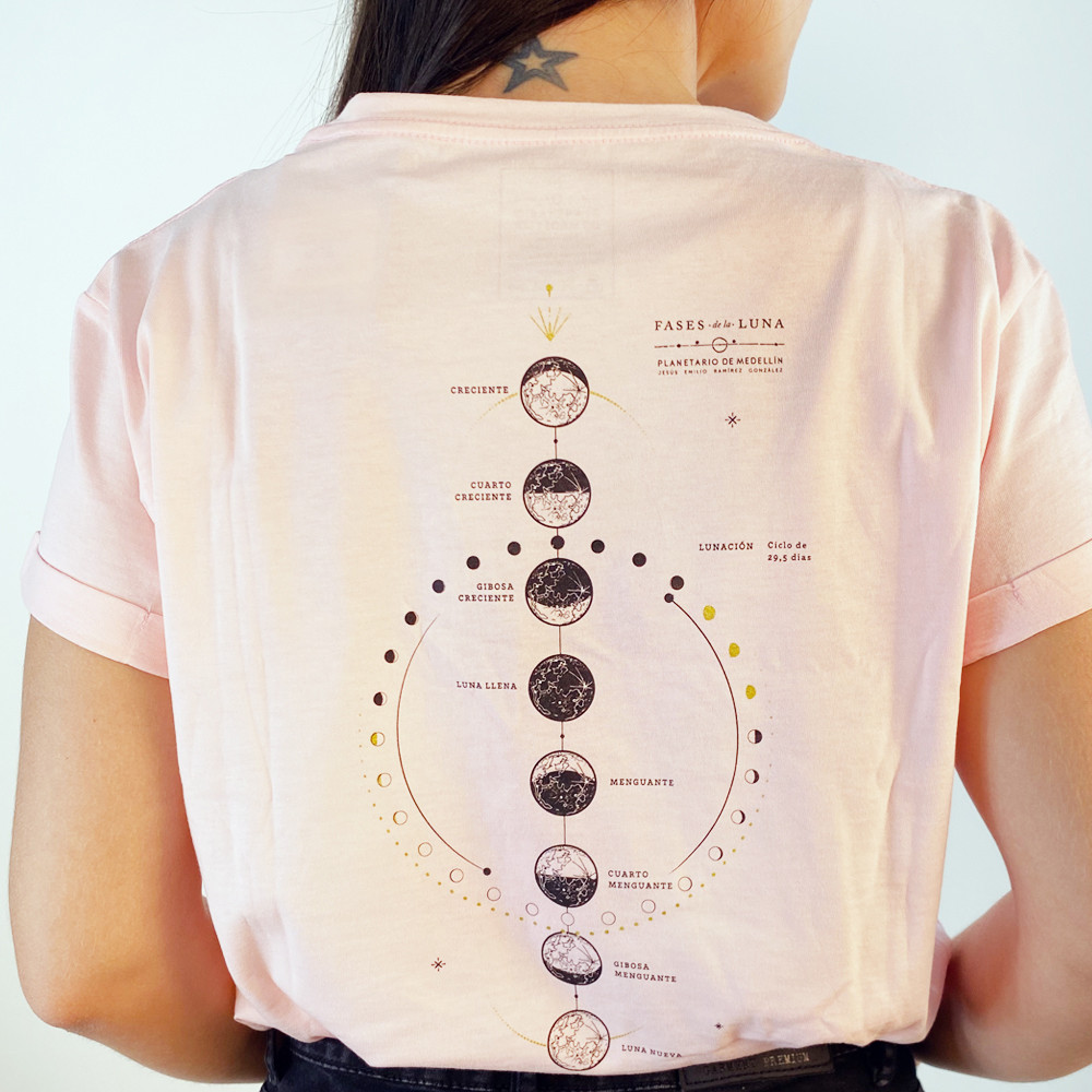 Imagen Camiseta Fases de la Luna fit Femenino 1