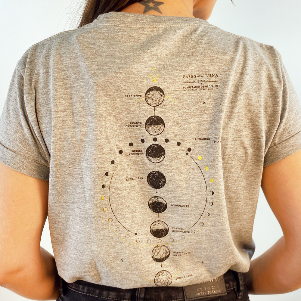 Imagen Camiseta Fases de la Luna fit Femenino 5