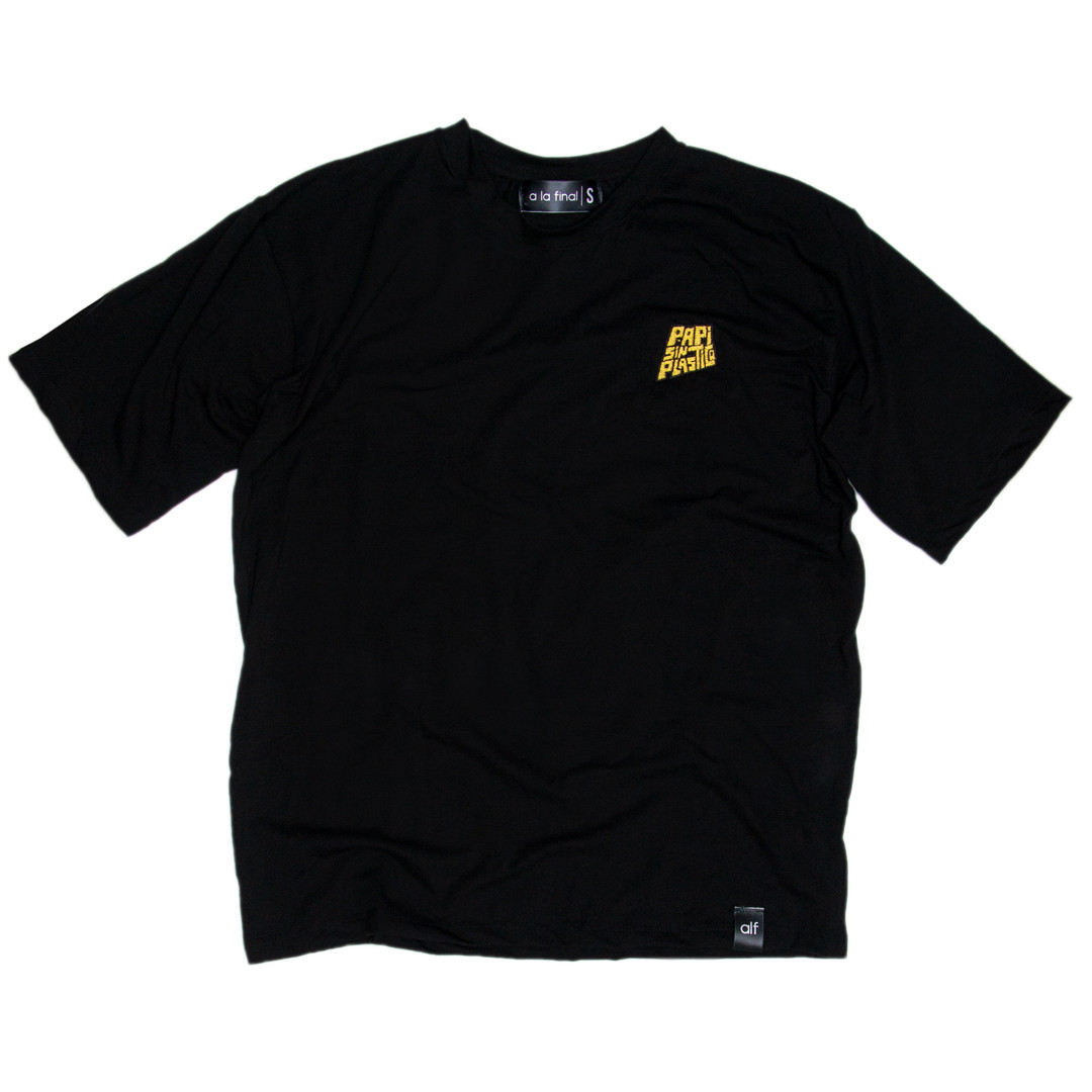 Imagen Camiseta Oversize Negra con diseño estampado Tortuga 3