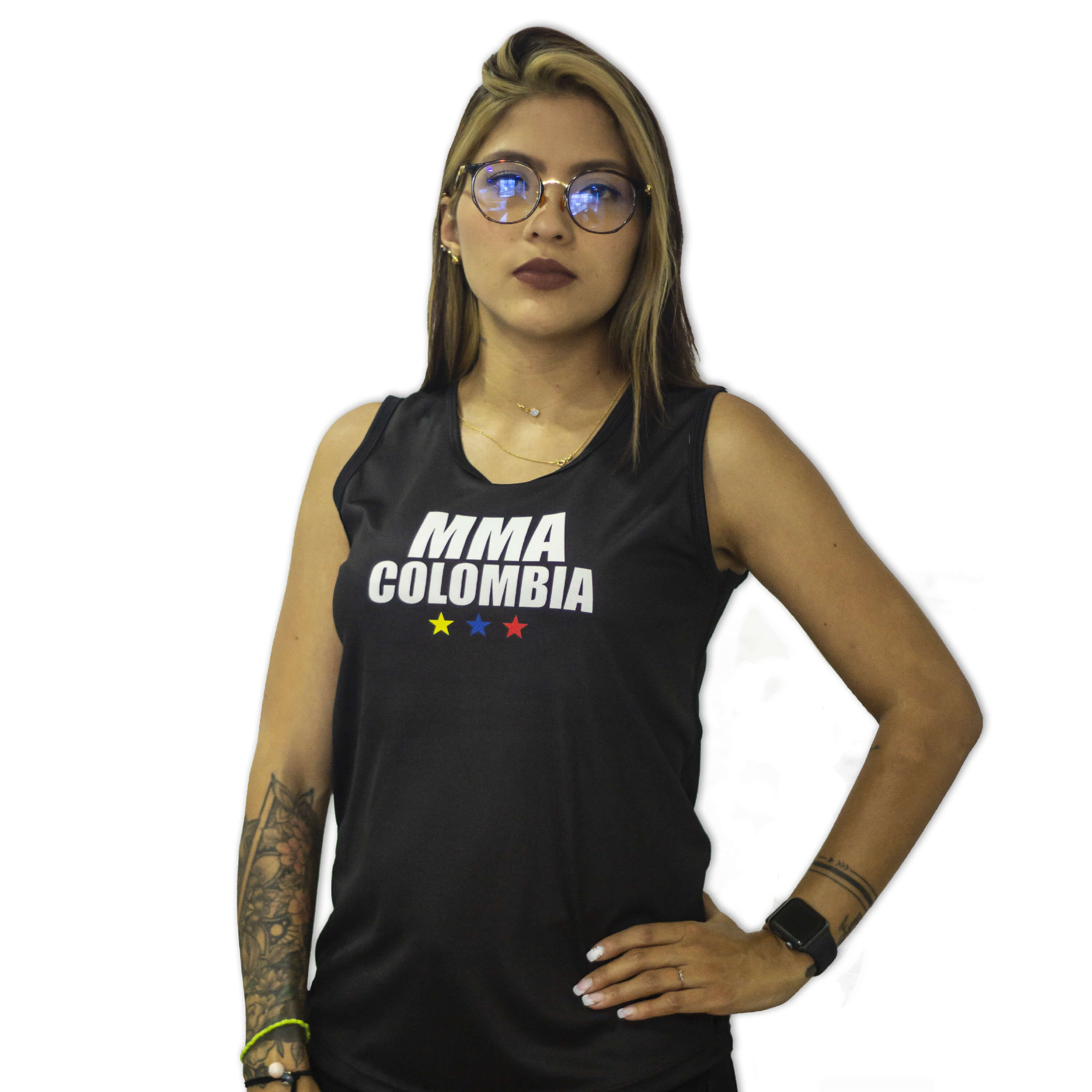 Imagen Camisilla Deportiva MMA Negra Dama 1