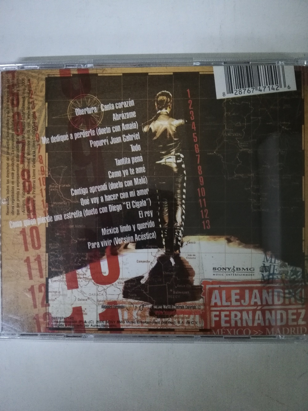 Imagen CD ALEJANDRO FERNANDEZ - MEXICO/MADRID DIRECTO Y SIN ESCALAS 2