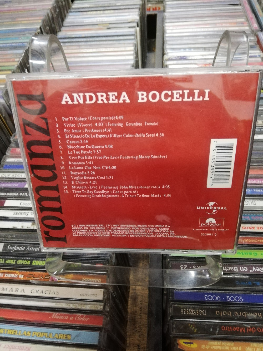 Imagen CD ANDREA BOCELLI - ROMANZA 2