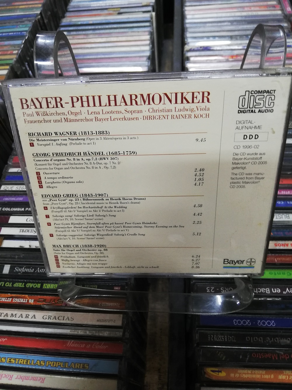 Imagen CD BAYER PHILHARMINIKER - WAGNER - HANDEL - GRIEG - BRUCH 2