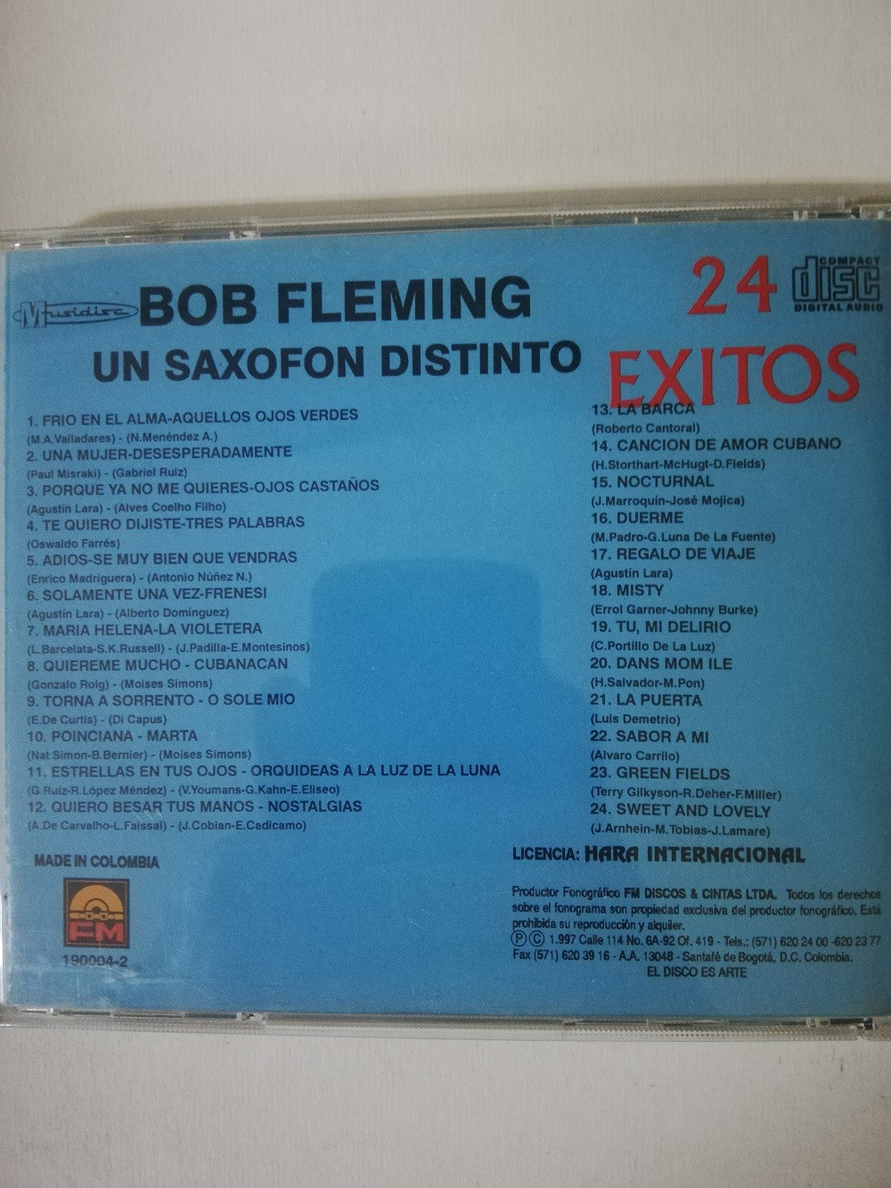 Imagen CD BOB FLEMING - UN SAXOFÓN DISTINTO 2