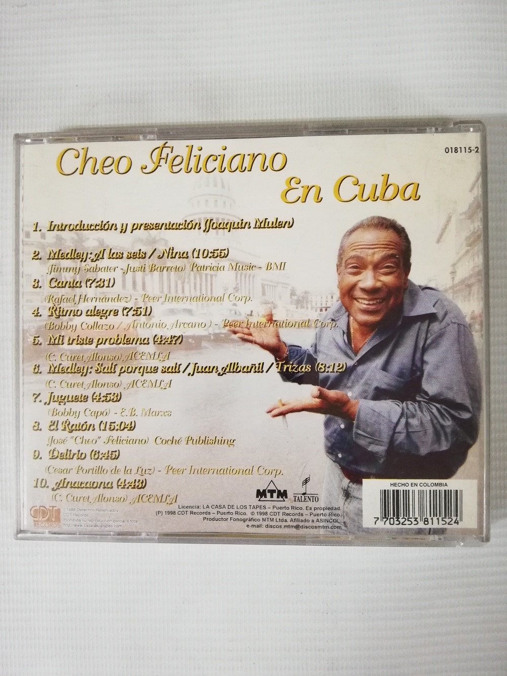 Imagen CD CHEO FELICIANO - CHEO FELICIANO EN CUBA 2
