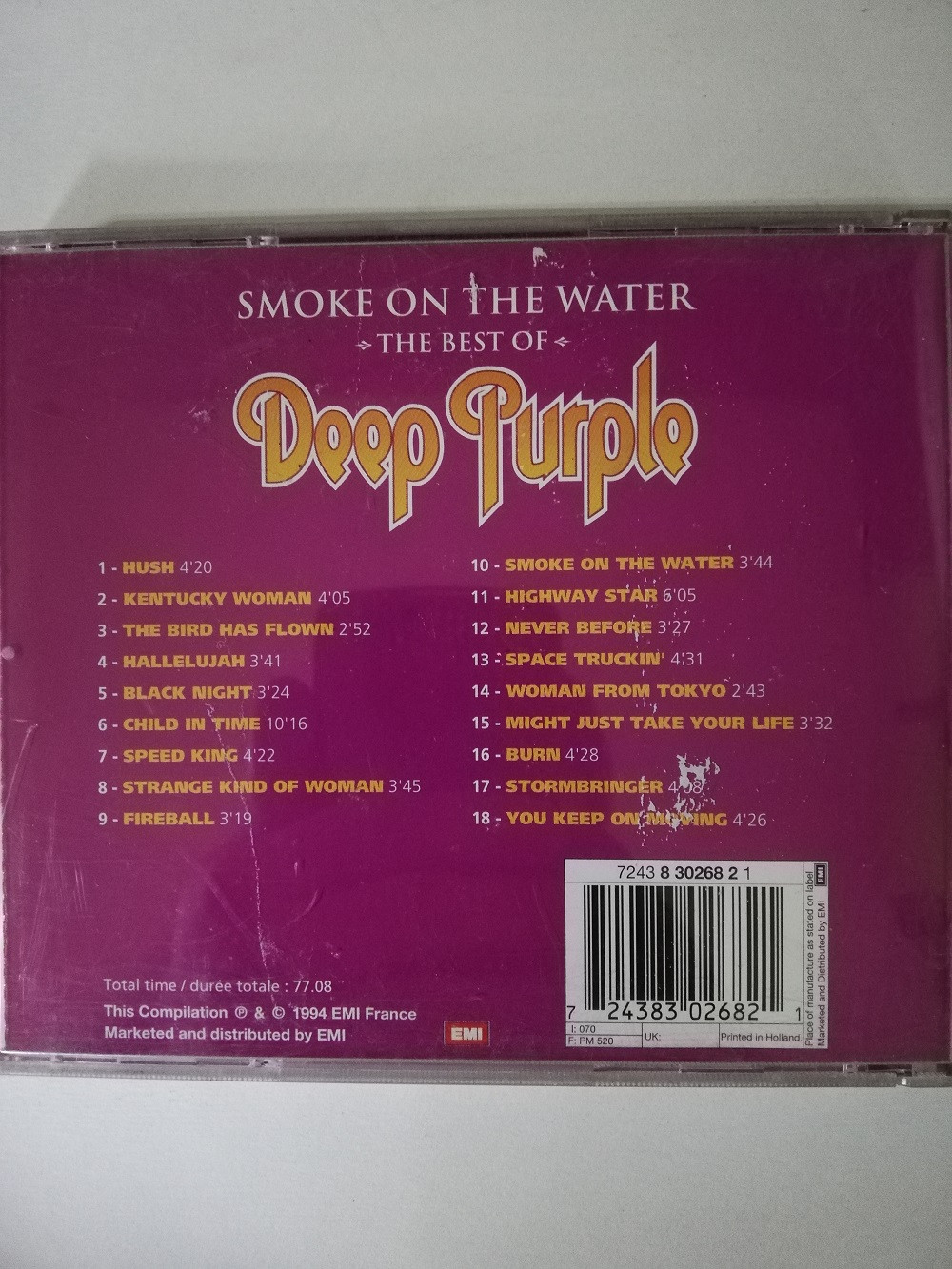 Imagen CD DEEP PURPLE - SMOKE ON THE WATER-THE BEST OF DEEP PURPLE 2