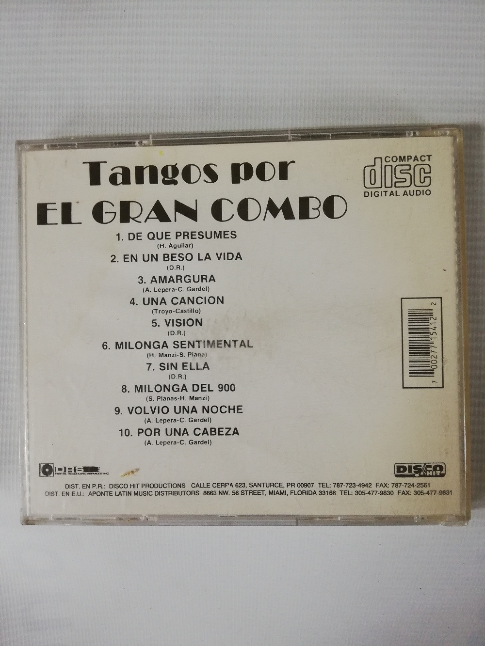 Imagen CD EL GRAN COMBO - TANGOS 2