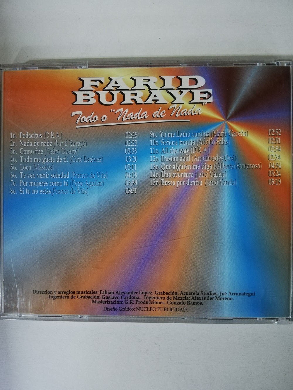 Imagen CD FARID BURAYE - TODO O "NADA DE NADA" 2