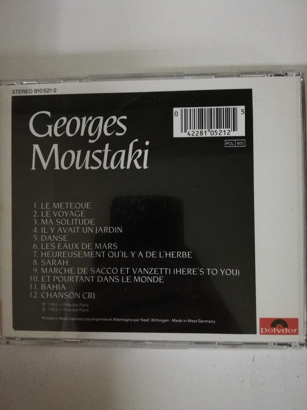 Imagen CD GEORGES MOUSTAKI - GEORGES MOUSTAKI 2