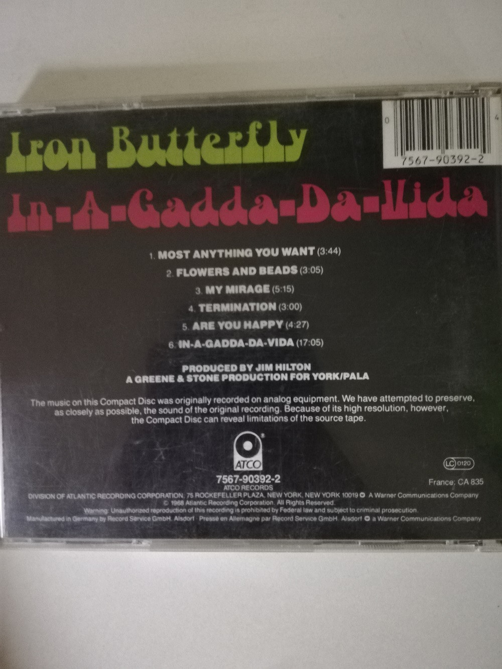 Imagen CD IRON BUTTERFLY - IN-A-GADDA-DA-VIDA 2