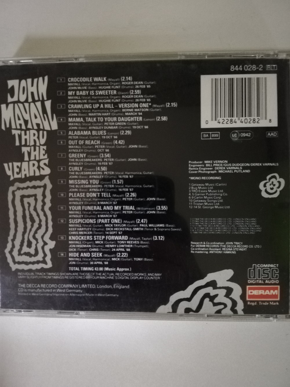 Imagen CD JOHN MAYALL - THRU THE YEARS 2