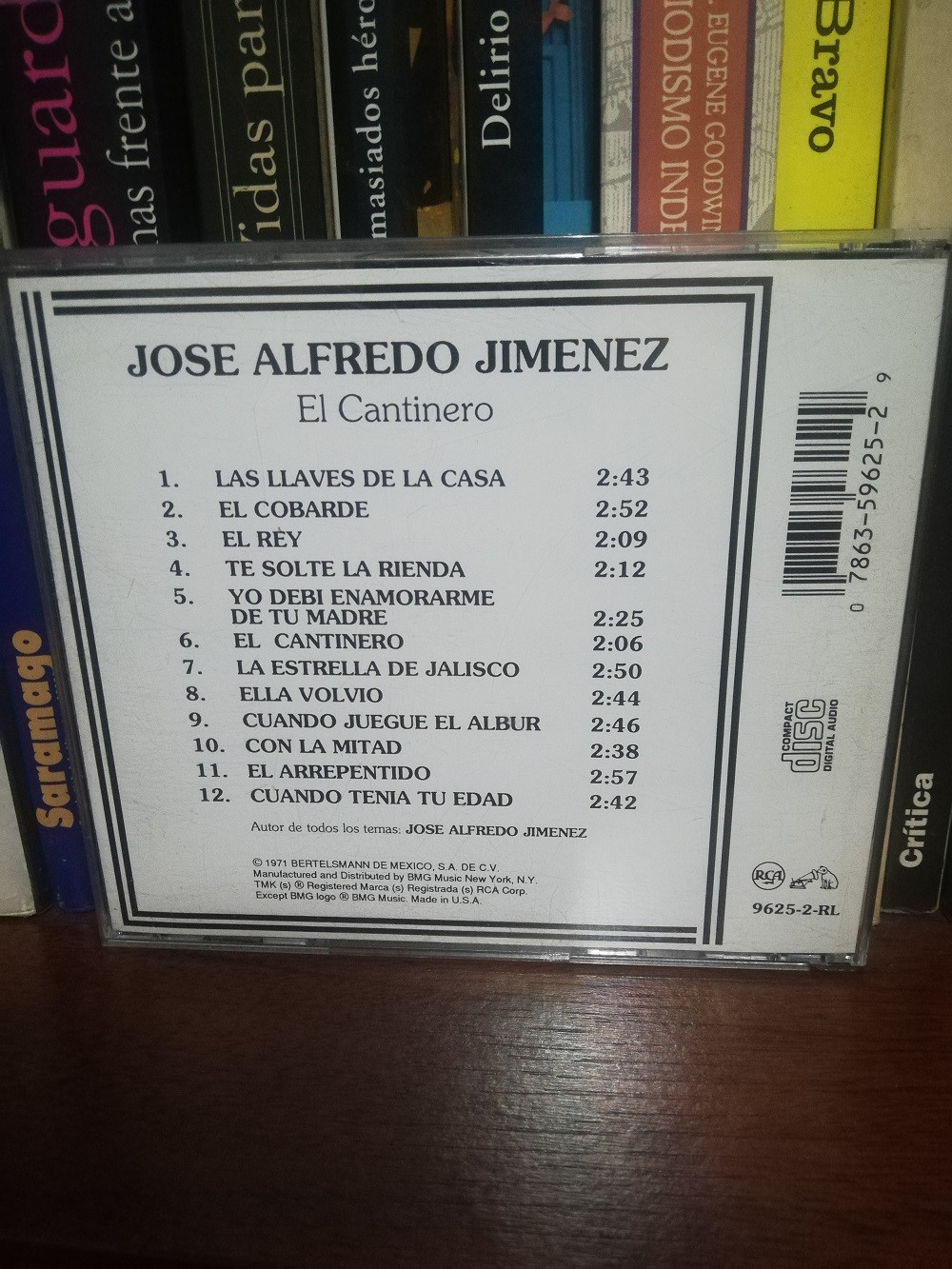 Imagen CD JOSÉ ALFREDO JIMENEZ - EL REY CANTINERO 2