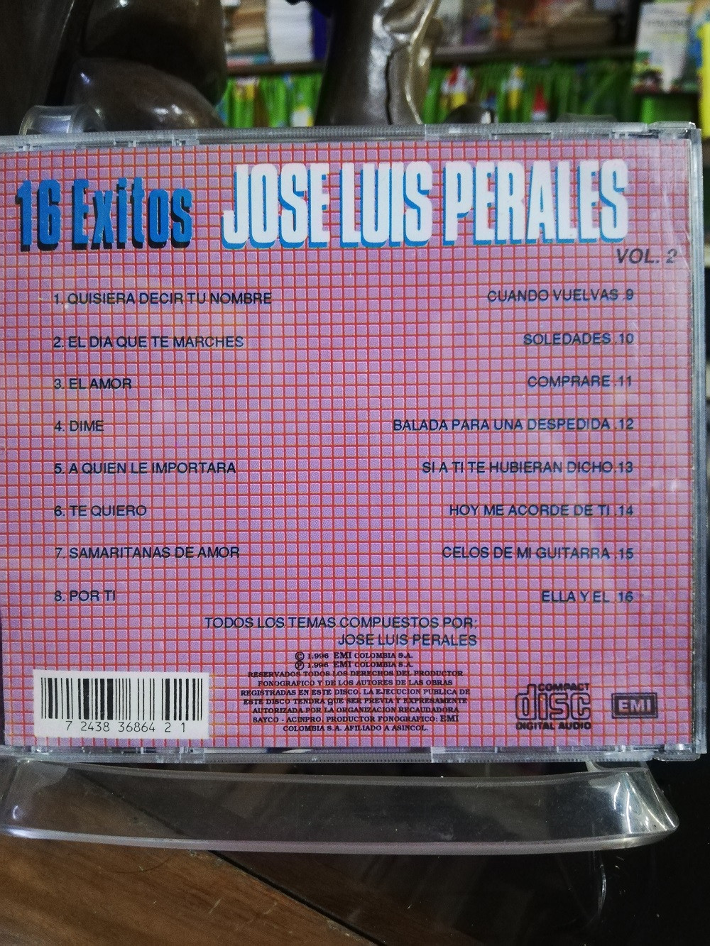 Imagen CD JOSÉ LUIS PERALES - 16 EXITOS VOL. 2 2