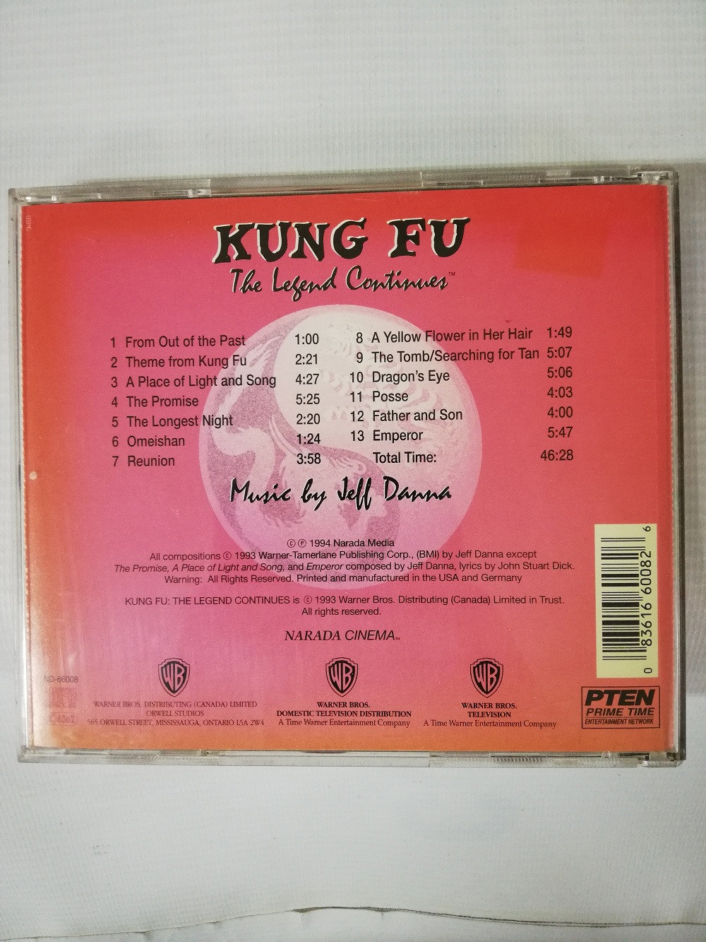 Imagen CD KUNG FU THE LEGEND CONTINUES - SOUNDTRACK TO THE POPULAR TELEVISION SERIES 2