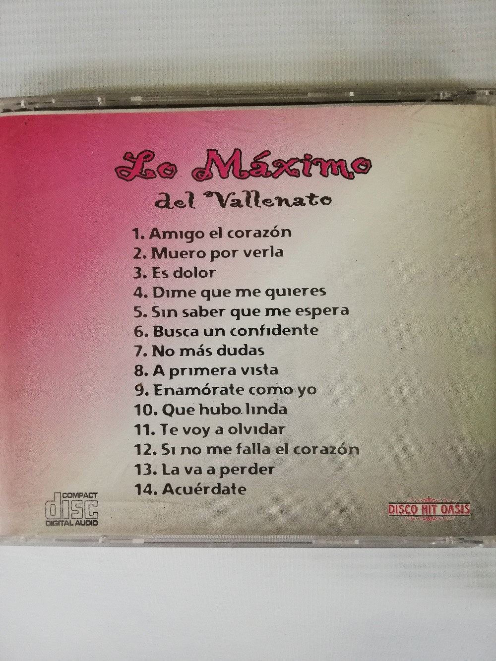 Imagen CD LO MÁXIMO DEL VALLENATO - VARIOS INTÉRPRETES  2