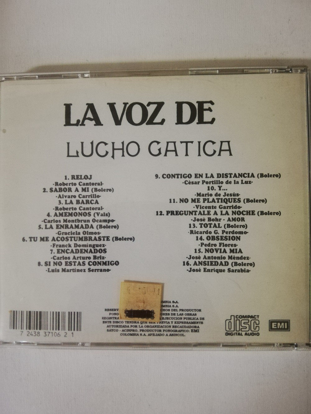 Imagen CD LUCHO GATICA - LA VOZ DE LUCHO GATICA 2