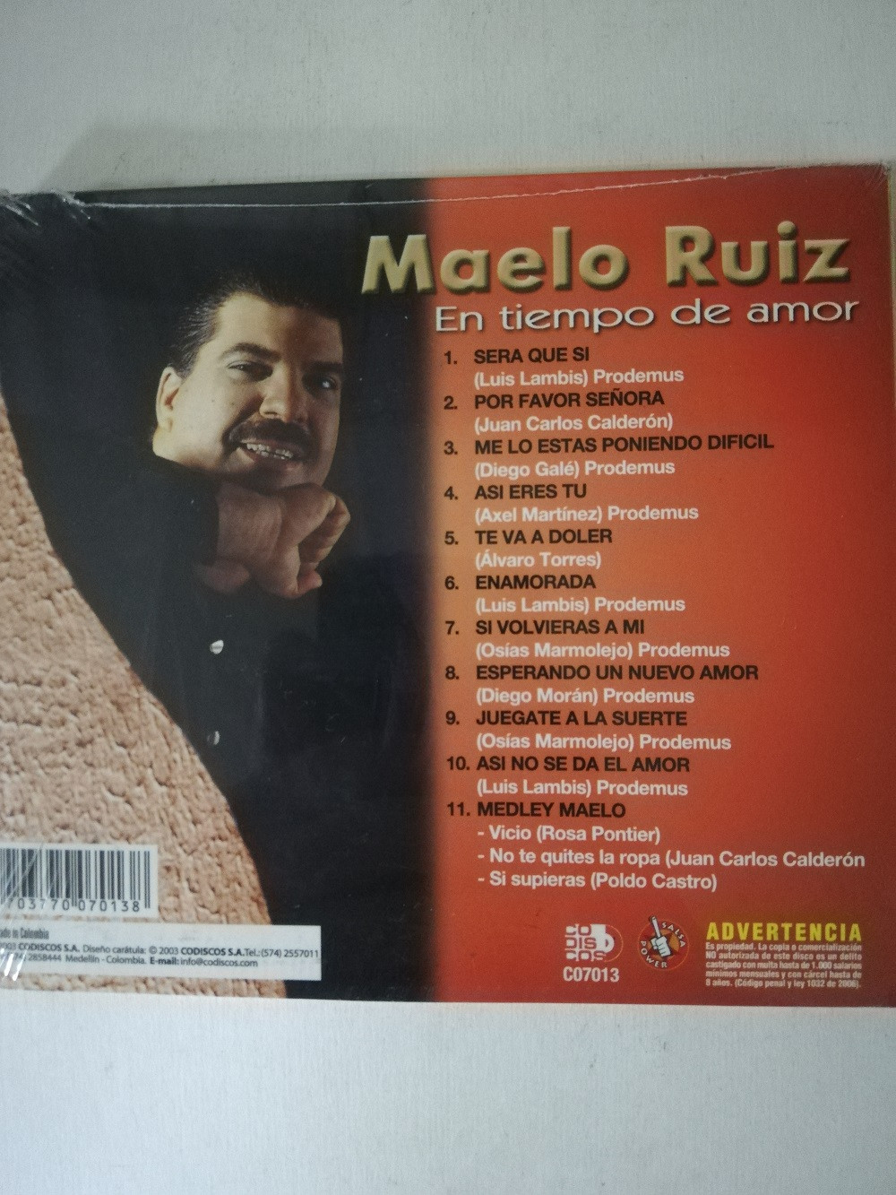 Imagen CD MAELO RUIZ - EN TIEMPO DE AMOR 2