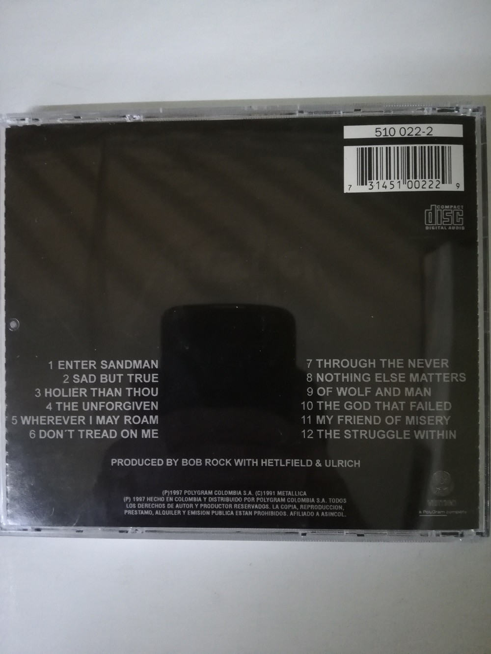 Imagen CD METALLICA - BLACK ALBUM 2
