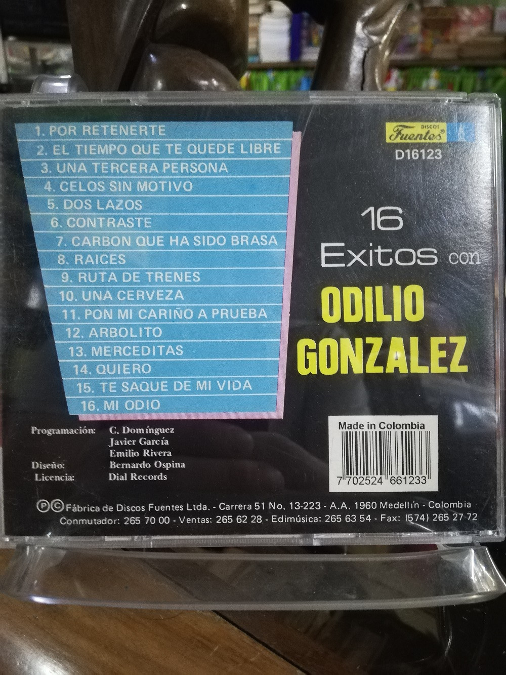 Imagen CD ODILIO GONZALEZ - 16 EXITOS 2