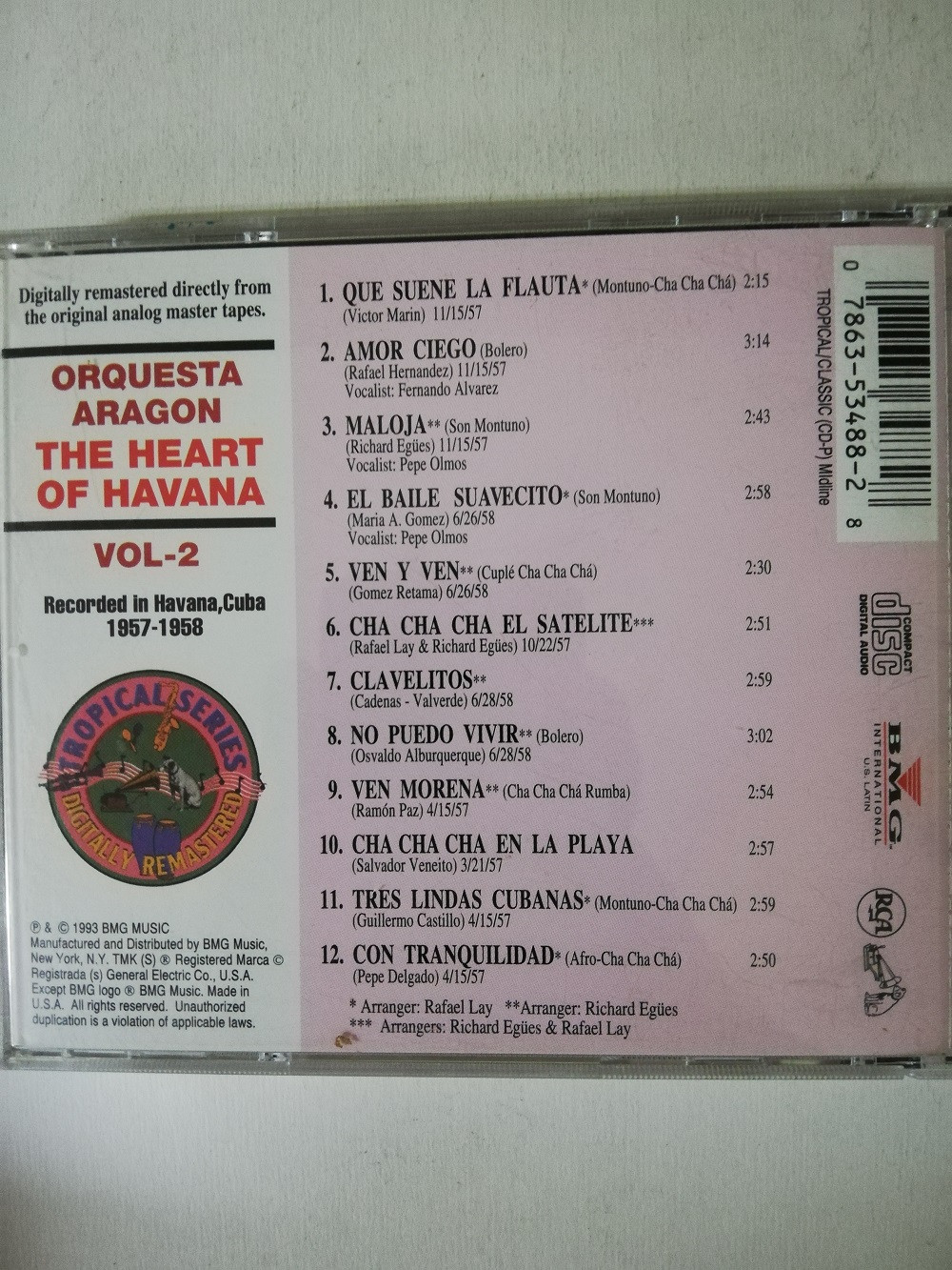 Imagen CD ORQUESTA ARAGÓN - THE HEART OF HAVANA VOL. 2 2