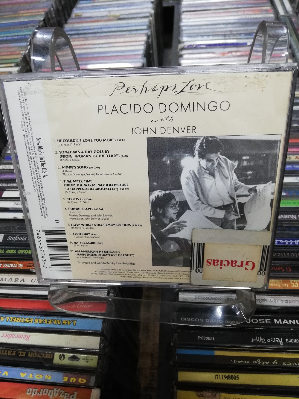 Imagen CD PLACIDO DOMINGO & JOHN DENVER - PERHAPS LOVE 2