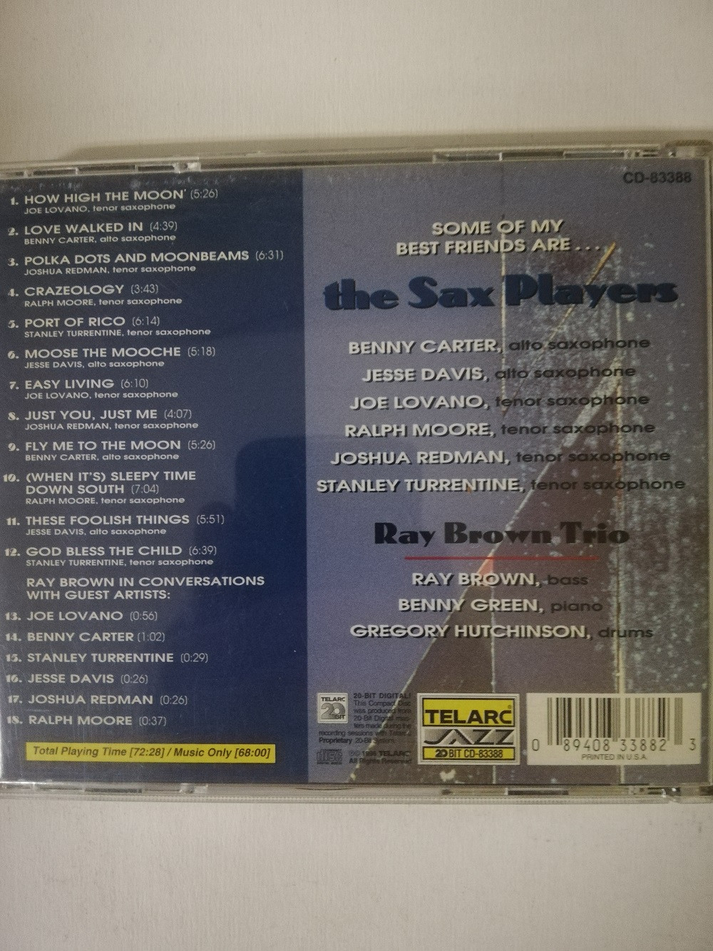 Imagen CD RAY BROWN TRIO - THE SAX PLAYERS  2