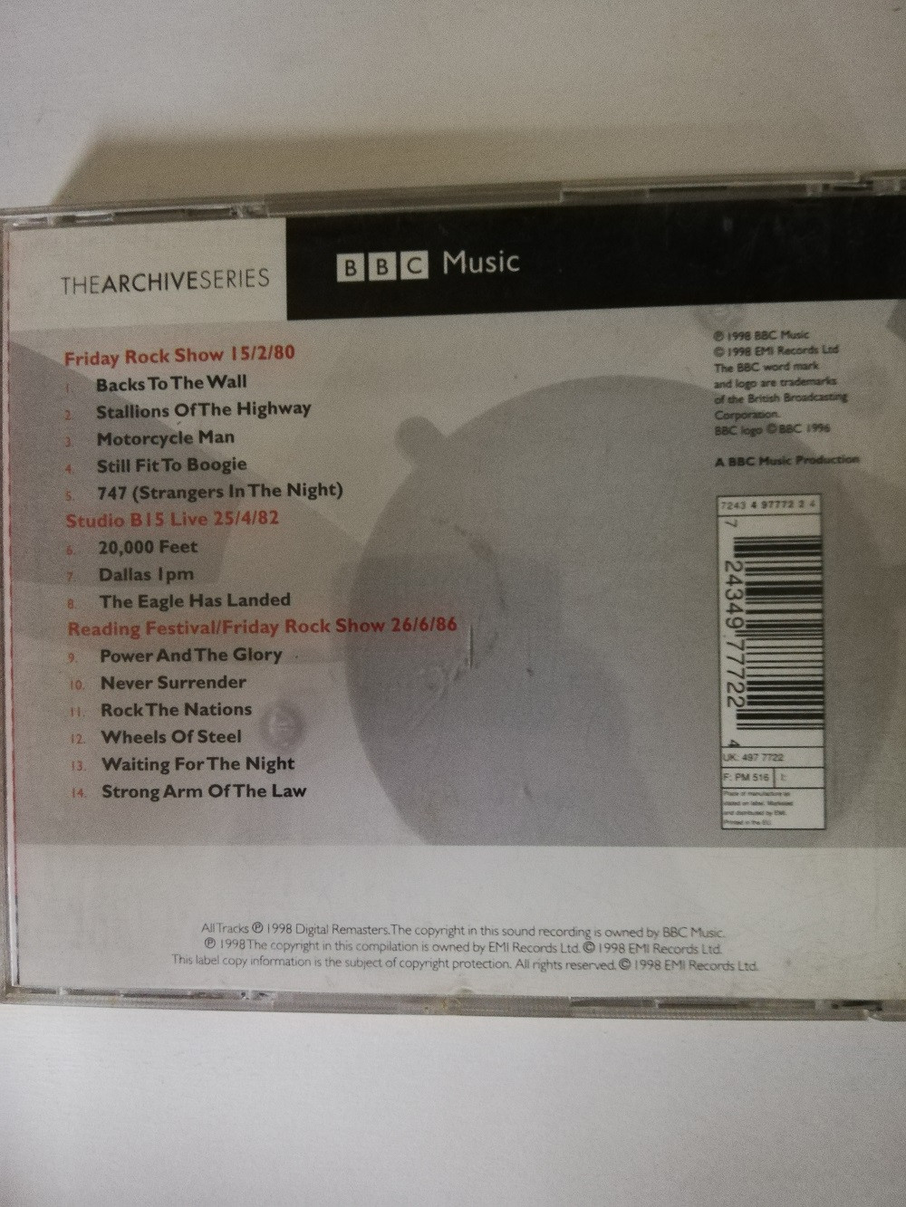 Imagen CD SAXON - BBC SESSIONS/LIVE AT READING FESTIVAL ´86 2