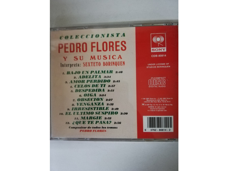 CD SEXTETO BORINQUEN - PEDRO FLORES Y SU MÚSICA: 03762808142 Libreria Atlas