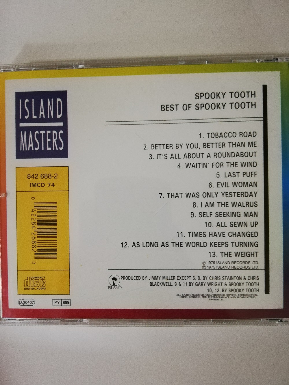 Imagen CD SPOOKY TOOTH - THE BEST OF SPOOKY TOOTH 2