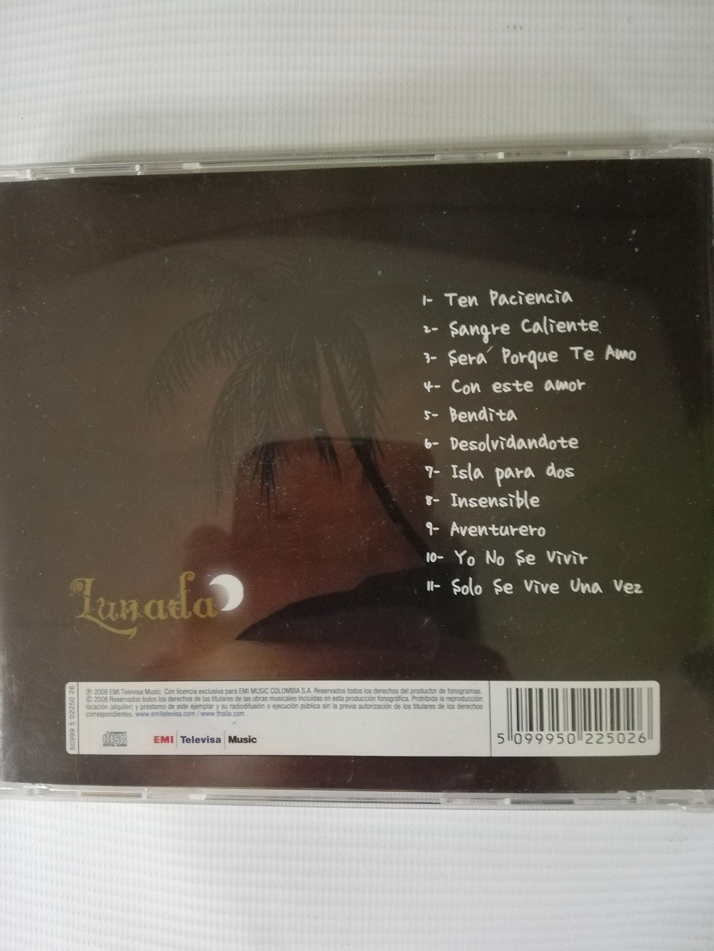 Imagen CD THALIA - LUNADA 2