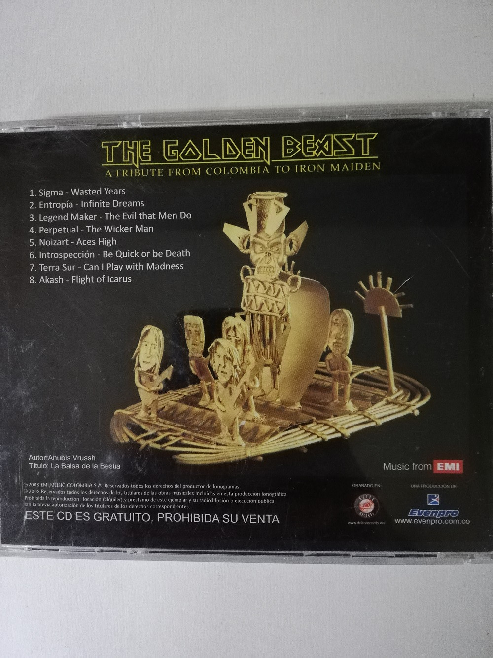 Imagen CD THE GOLDEN BEAST - A TRIBUTE FROM COLOMBIA TO IRON MAIDEN 2